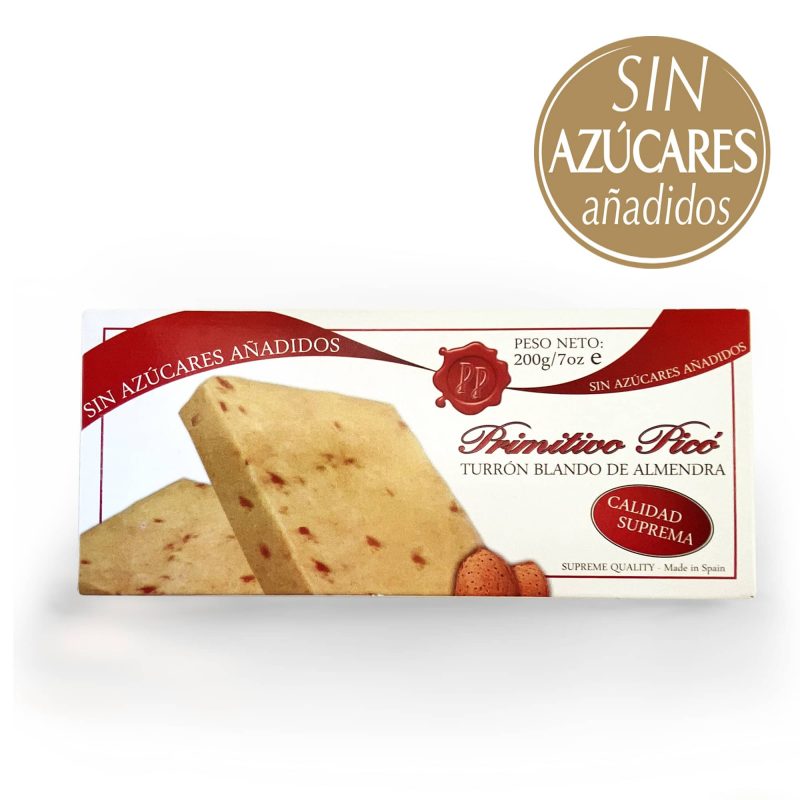 Tableta Turrón Blando de Almendra Suprema Sin Azúcar 200 gr