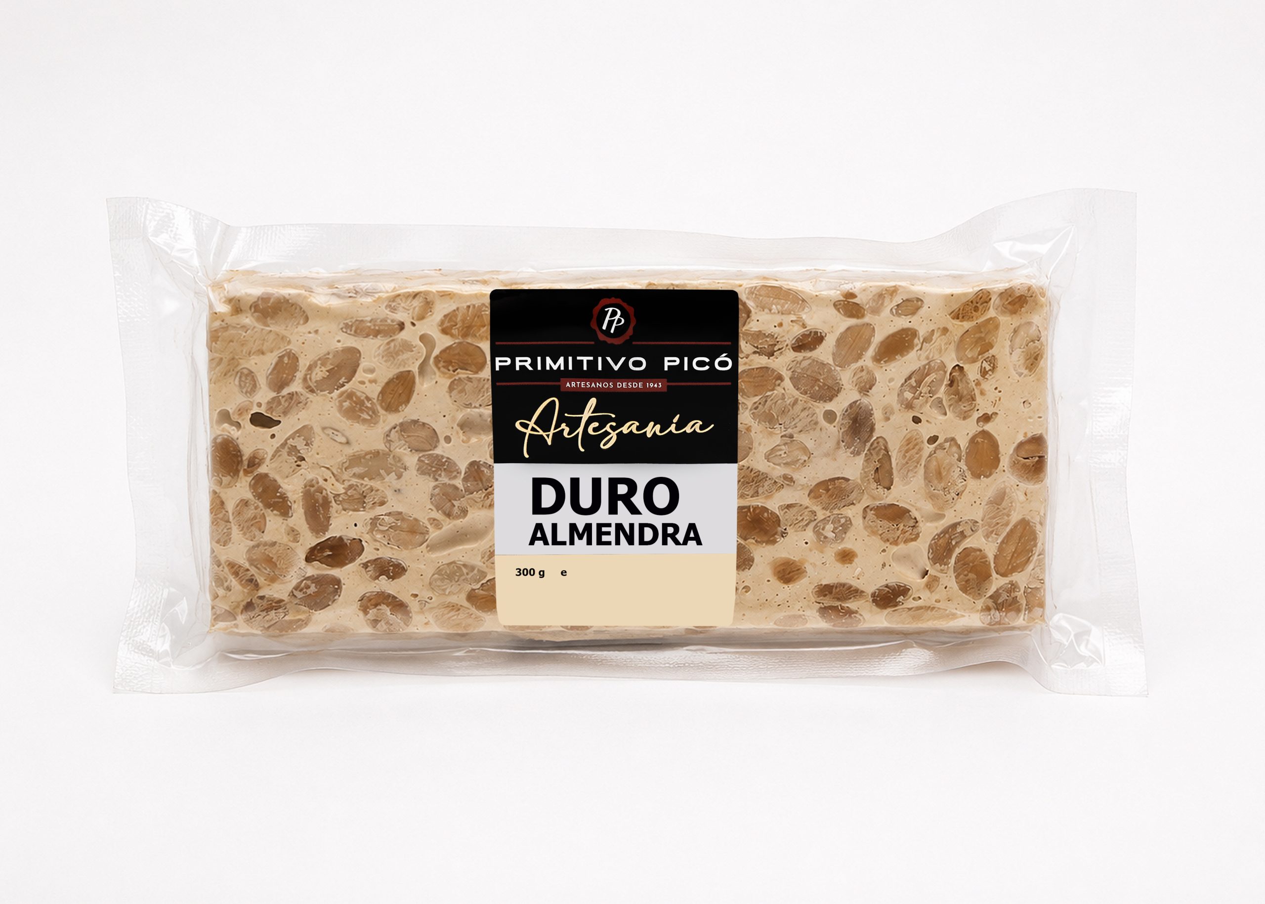 Bloque Turrón Artesanía Duro Almendra Calidad Suprema 300g