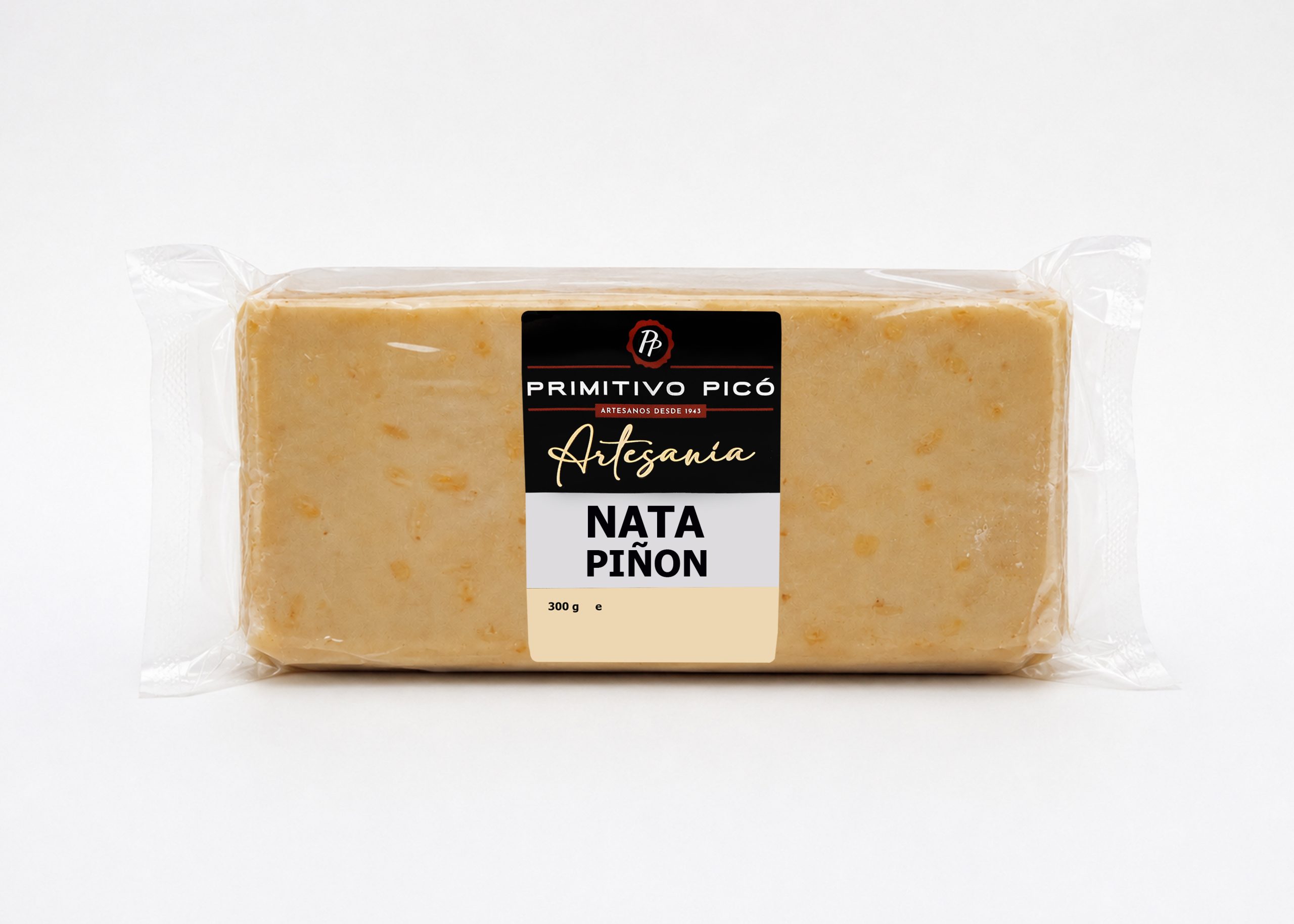Bloque Turrón Artesanía Nata Piñón 300g